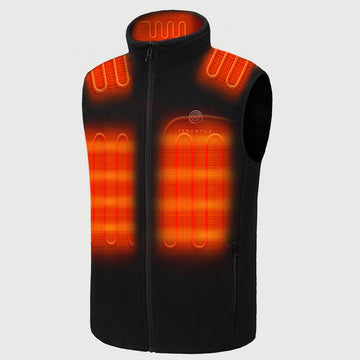 Men's Fleece Heated Vest 7.4V Lightweight Insulated Electric Vest (Battery Pack Excluded)